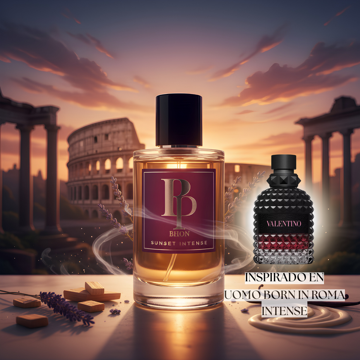 SUNSET INTENSE 100 ML (INSPIRADO EN UOMO BORN IN ROMA INTENSE)
